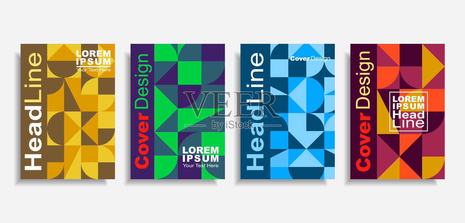 现代抽象设计封面集设计模板素材