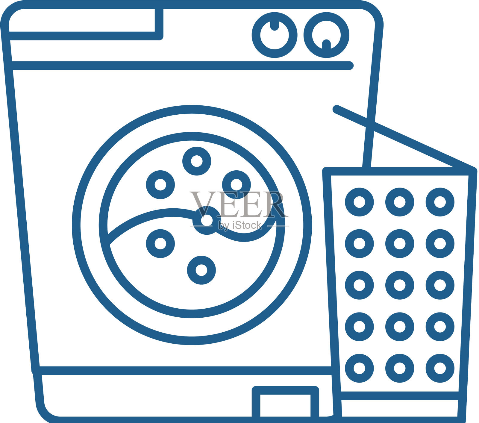 洗衣机线图标概念洗衣机平设计元素图片