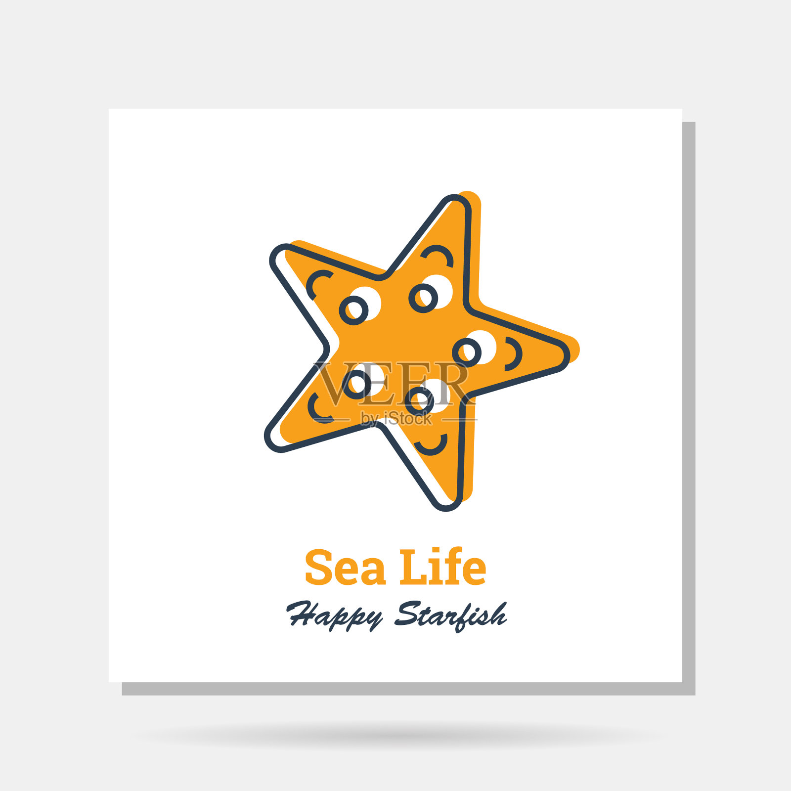 简单的公司标志例子-海洋生命插画图片素材