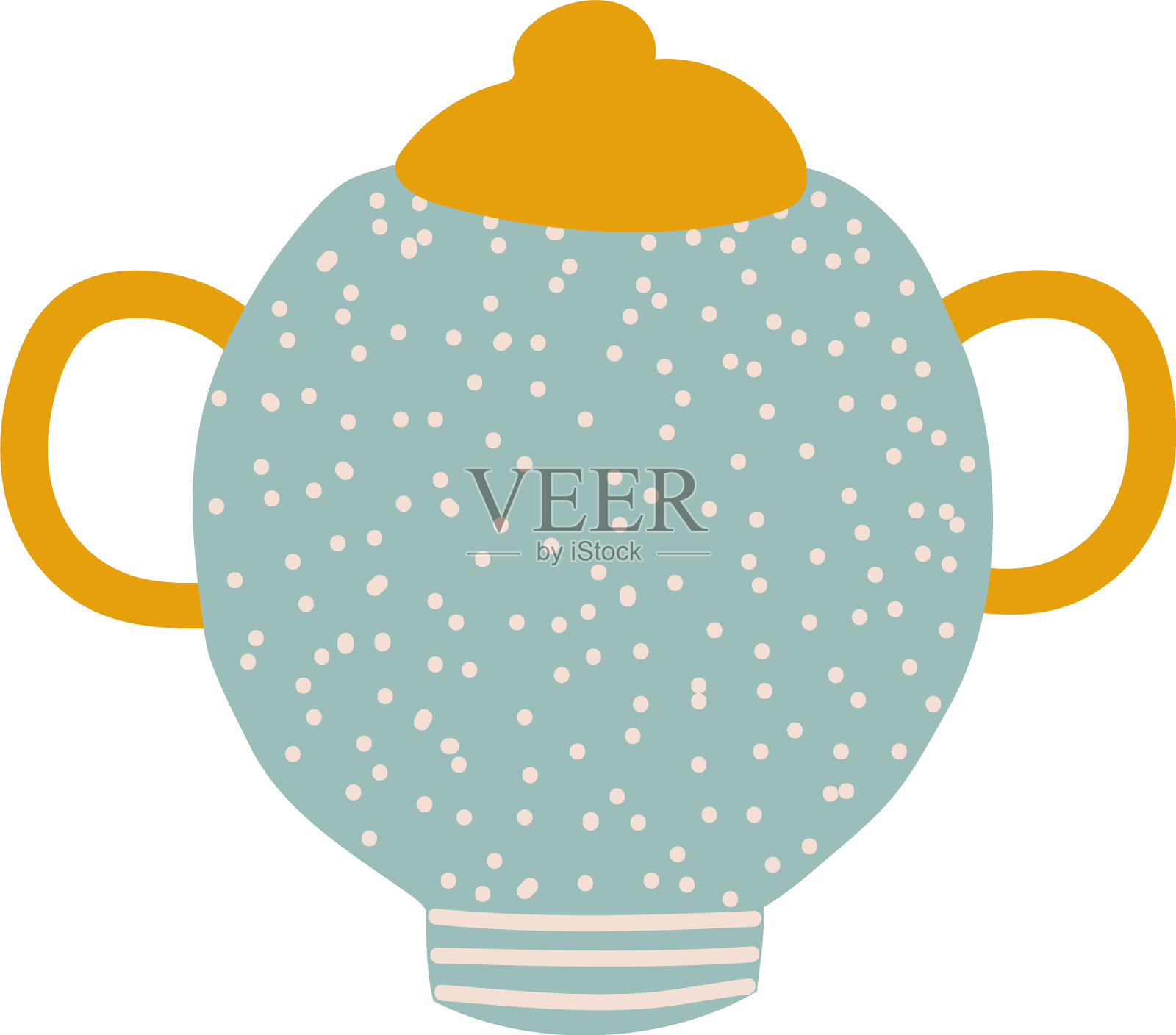 糖碗可爱的陶瓷陶器设计元素图片