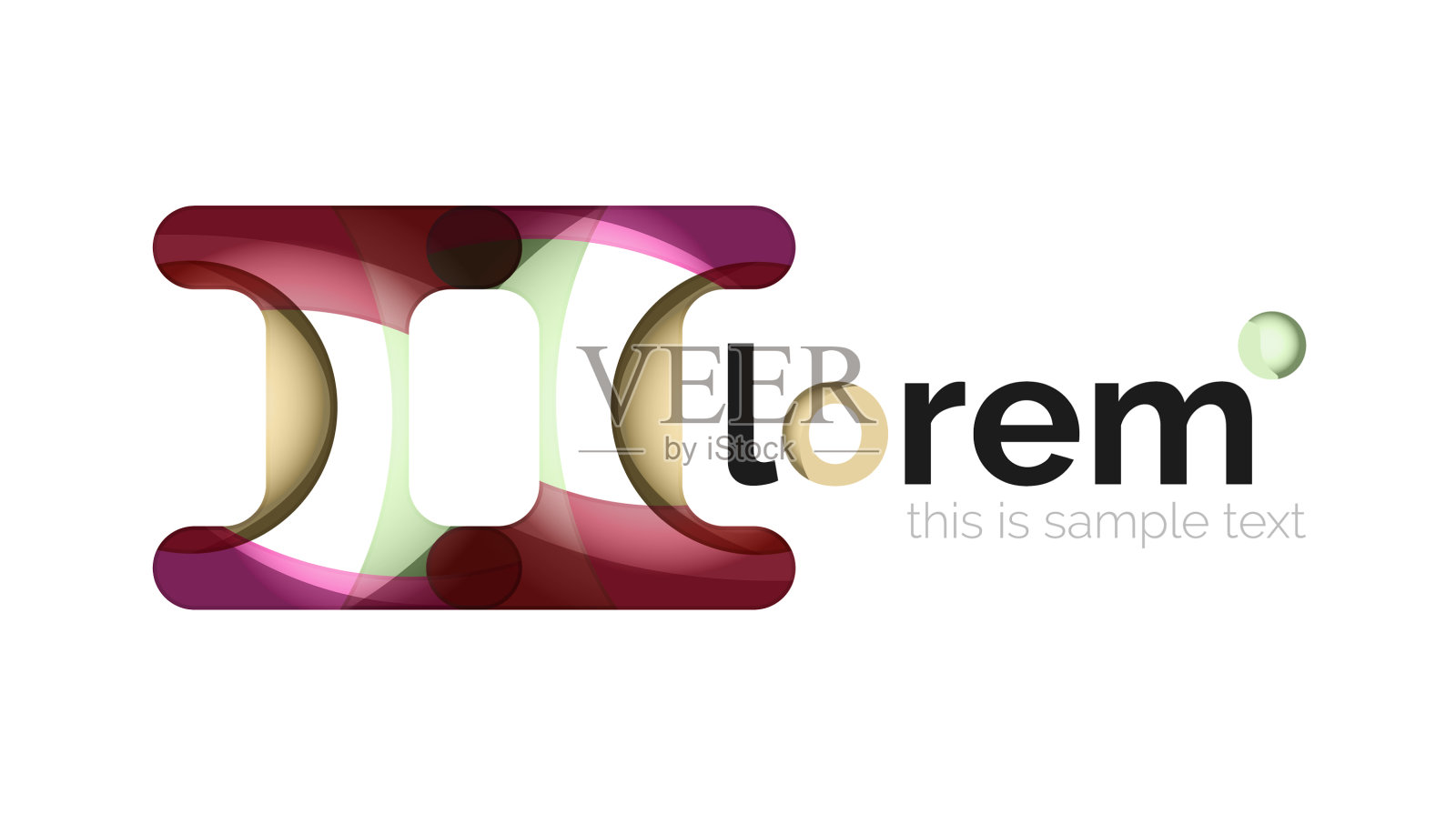 抽象几何标志设计重叠形状设计元素图片