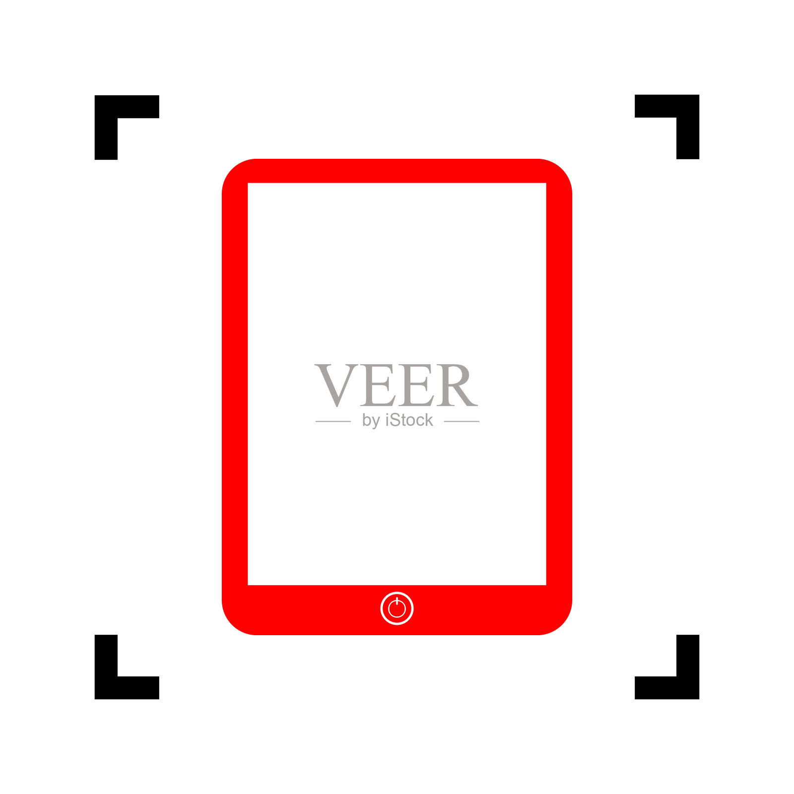 电脑平板里面有一个红色的图标图标素材