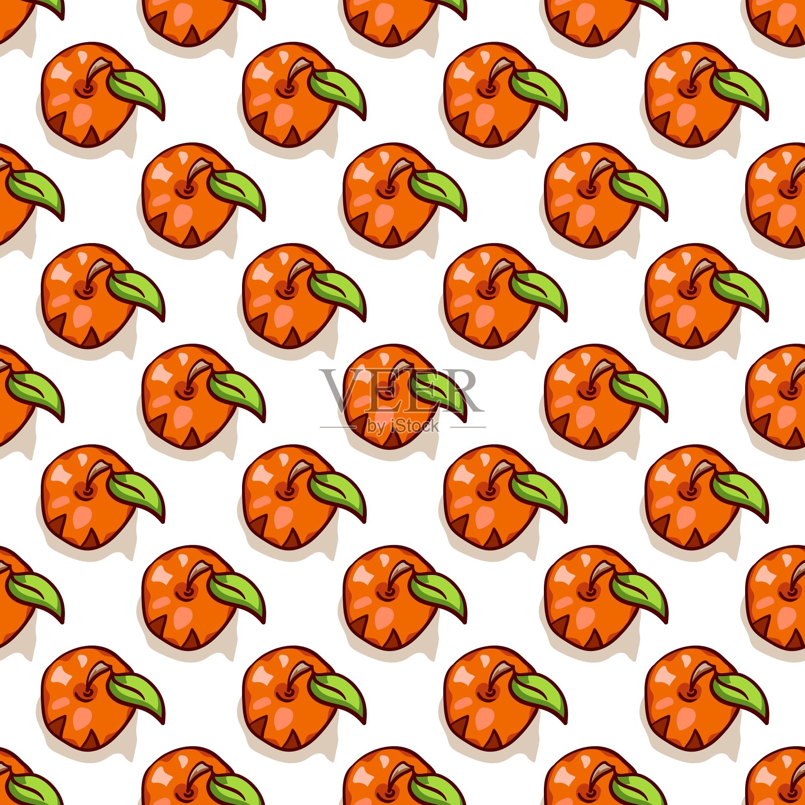 万圣节大餐无缝图案插画图片素材