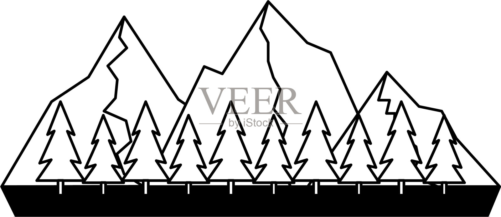 树山松设计元素图片