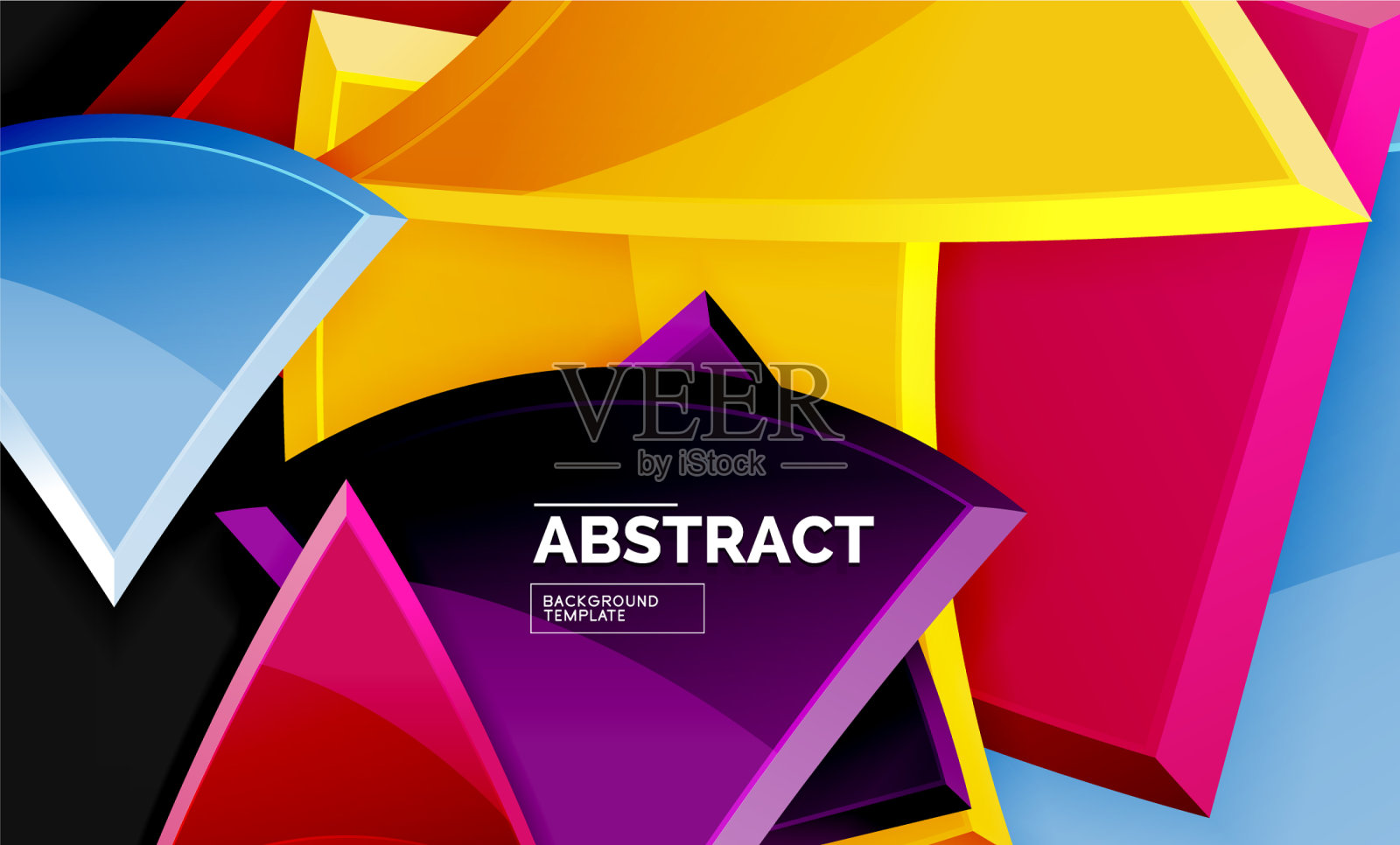 光滑的马赛克风格的几何形状-正方形和插画图片素材