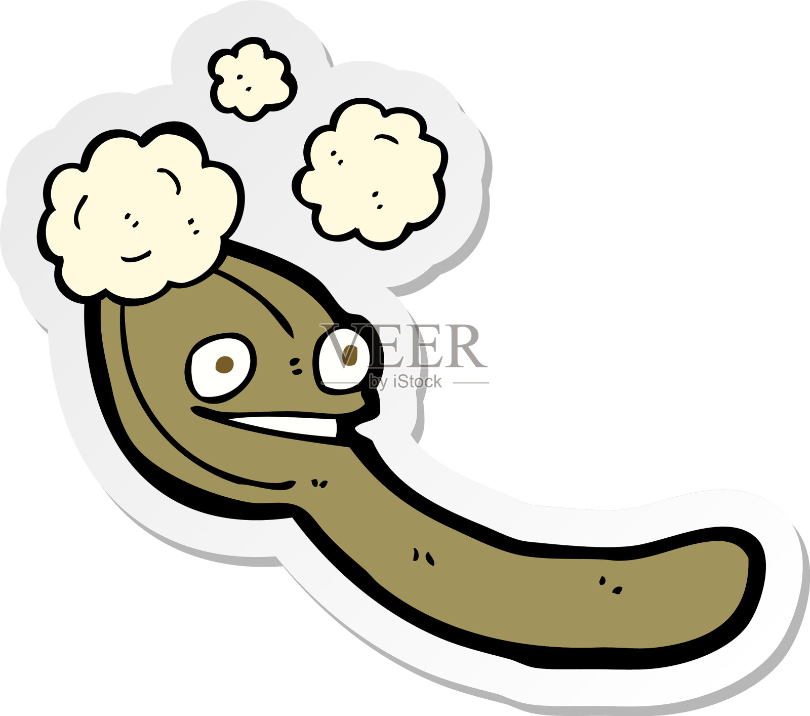 卡通勺子贴纸设计元素图片