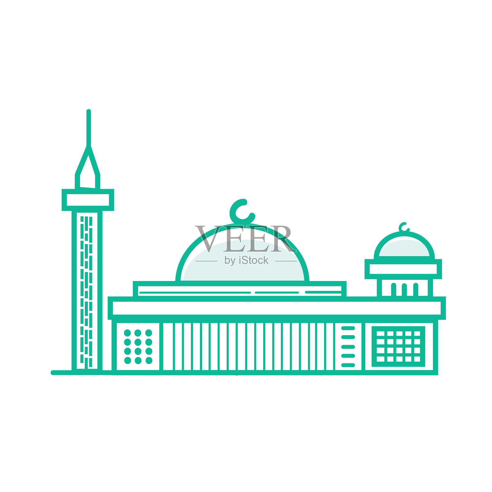 istiqlal清真寺雅加达伊斯兰祈祷建筑设计元素图片