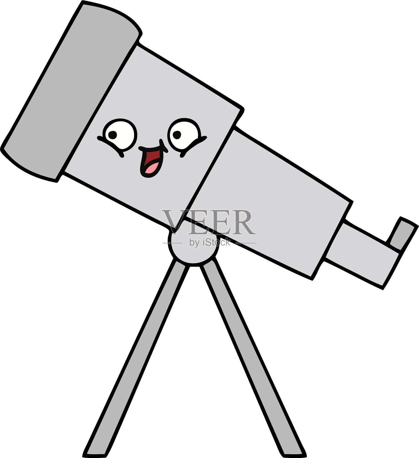 可爱的卡通望远镜设计元素图片