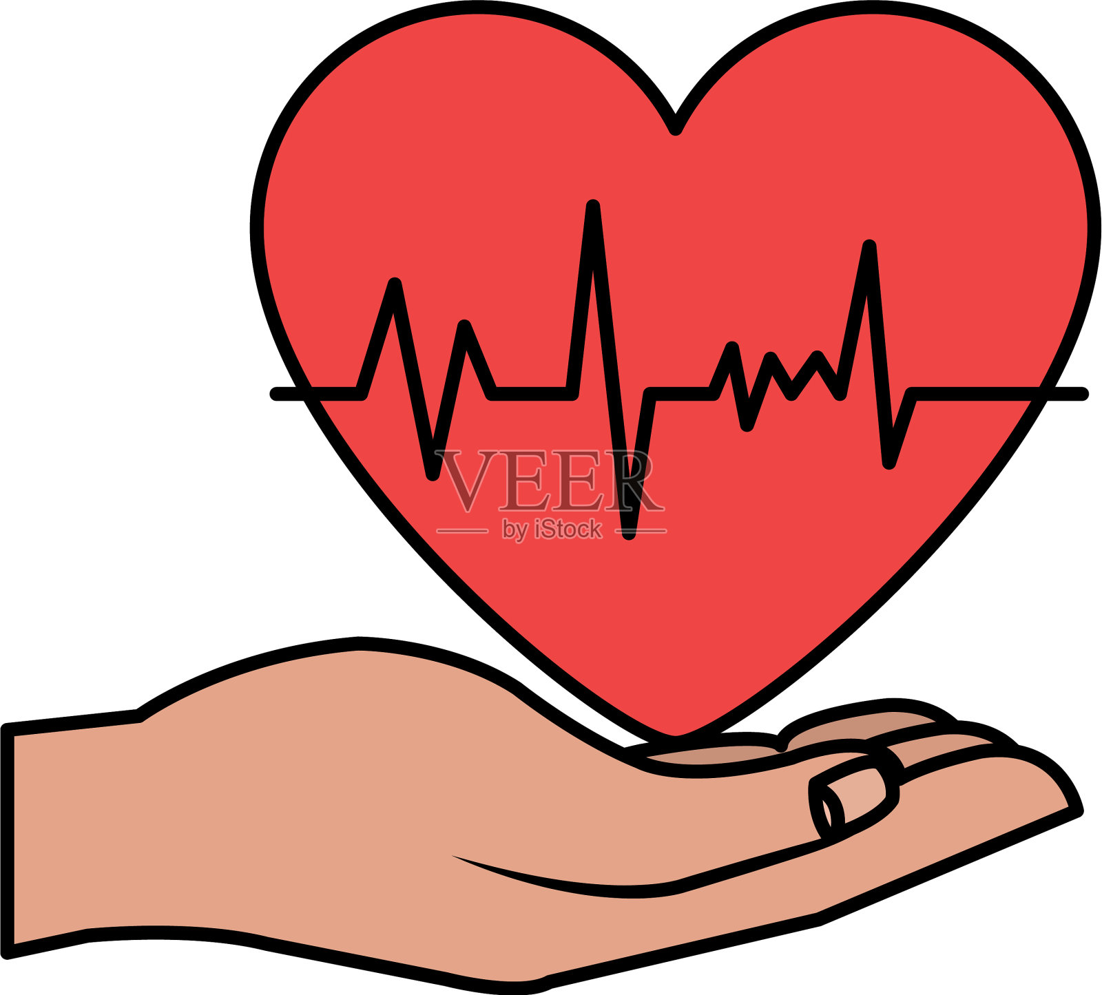 心脏科的手设计元素图片