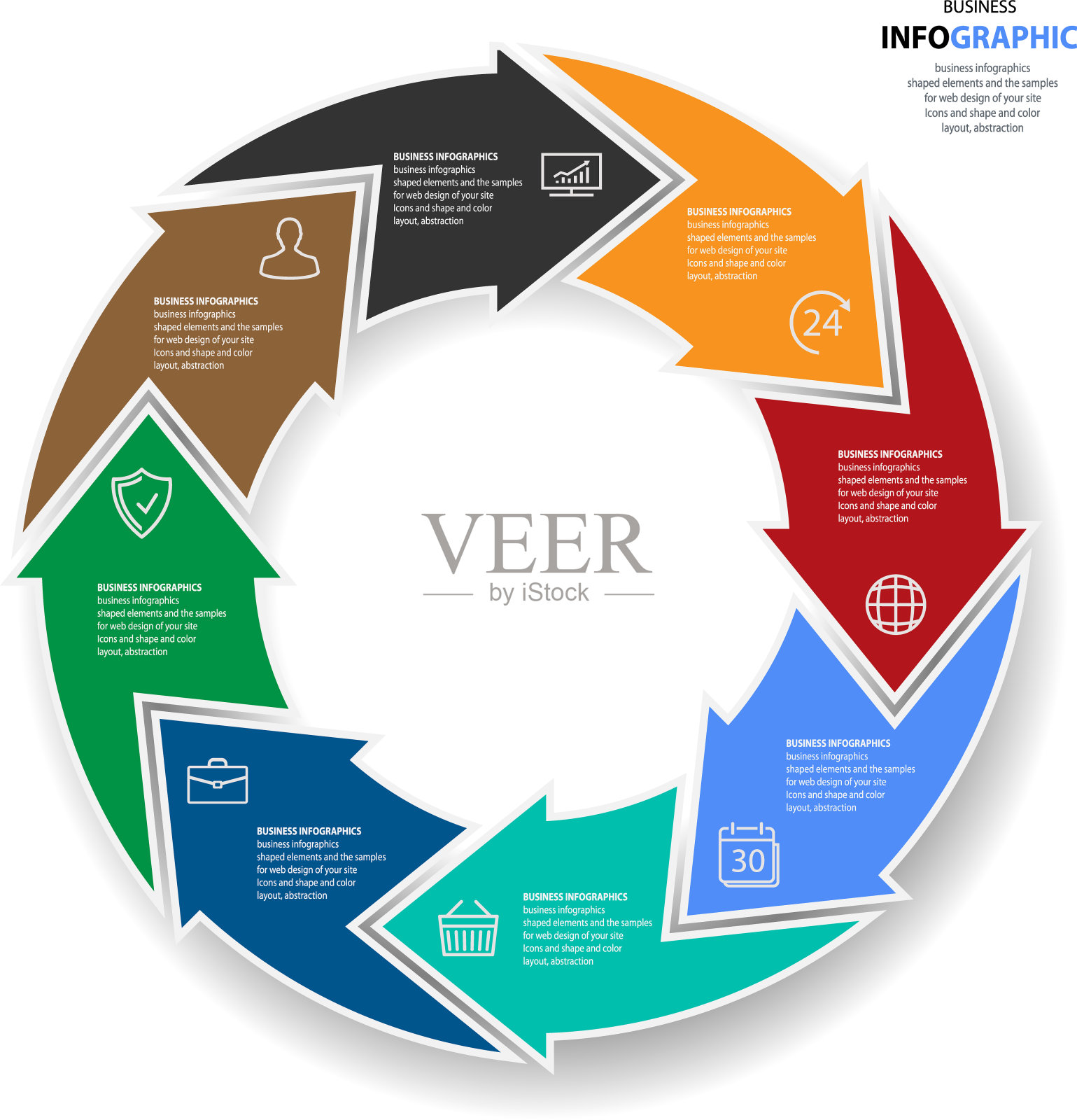 信息图表，网页设计，营销图标设计模板素材