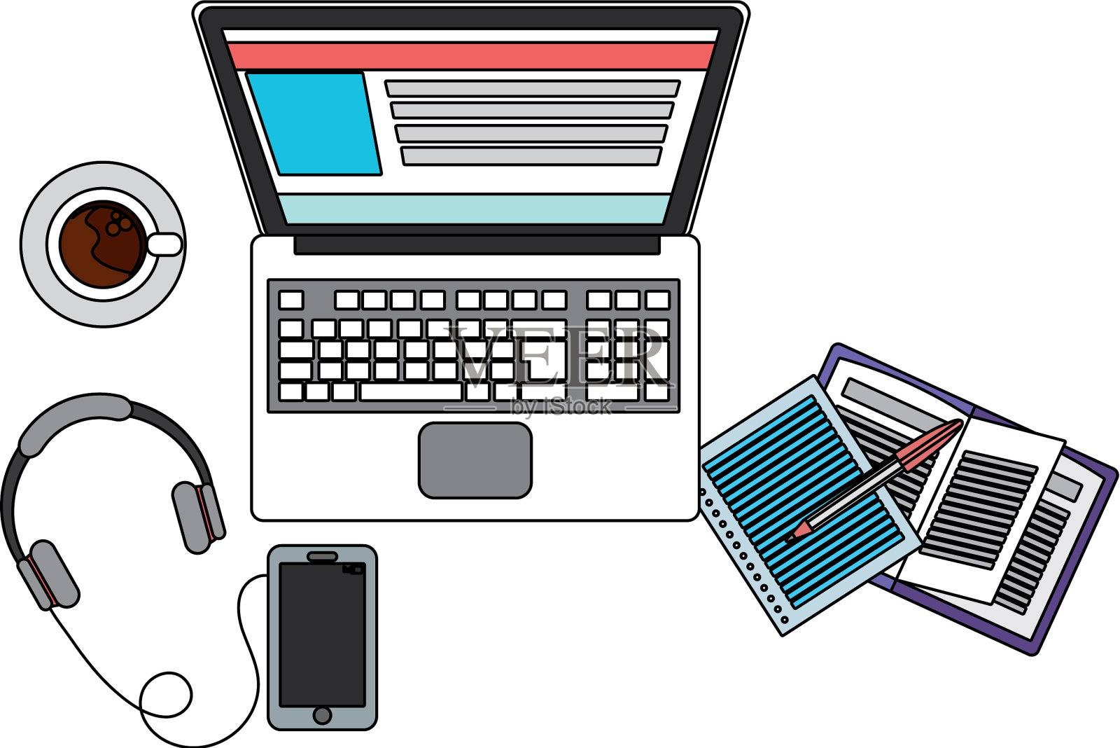 技术设备的卡通设计元素图片