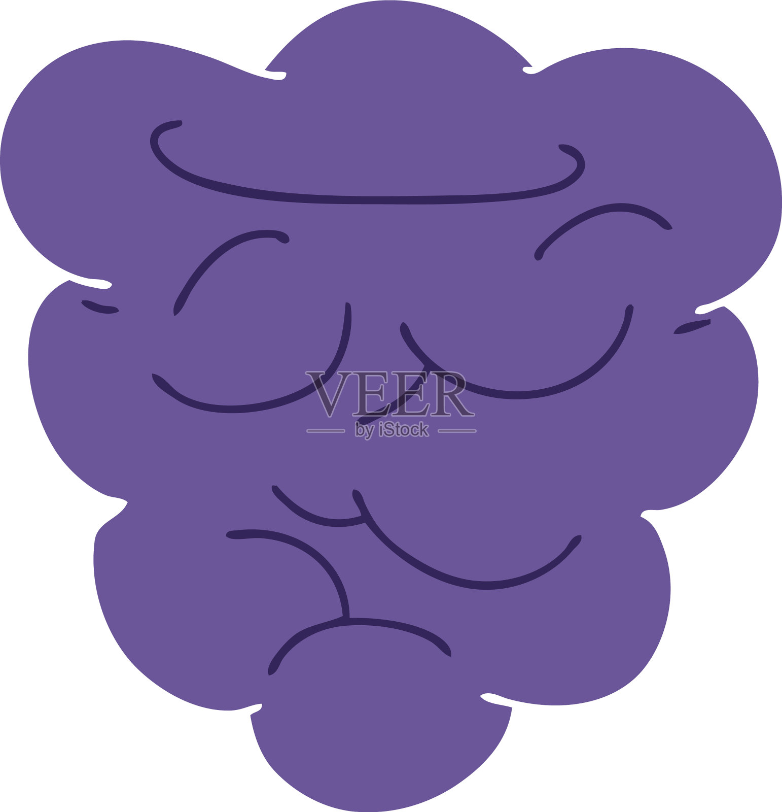 古怪的手绘卡通浆果设计元素图片