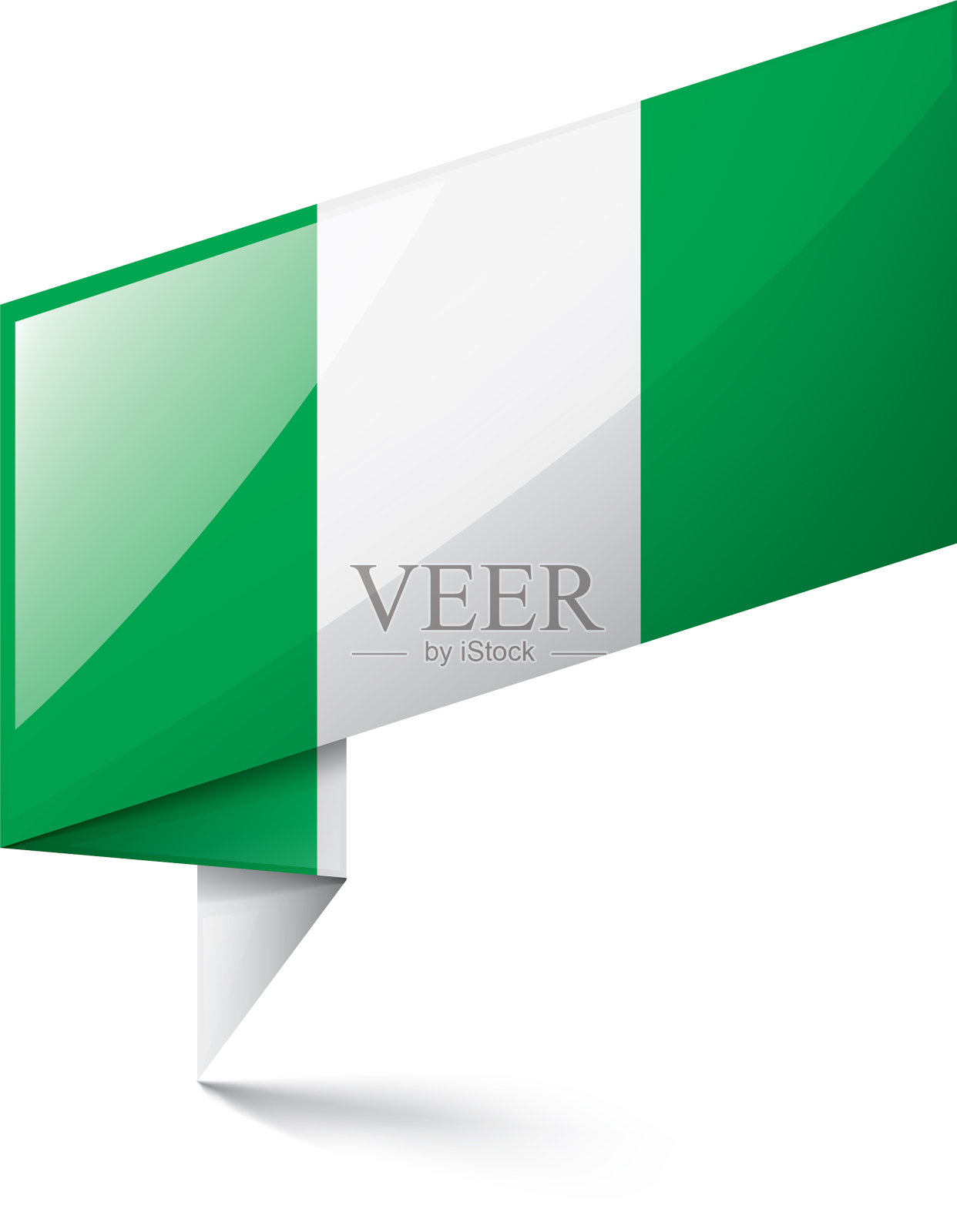 尼日利亚国旗上有白色设计元素图片