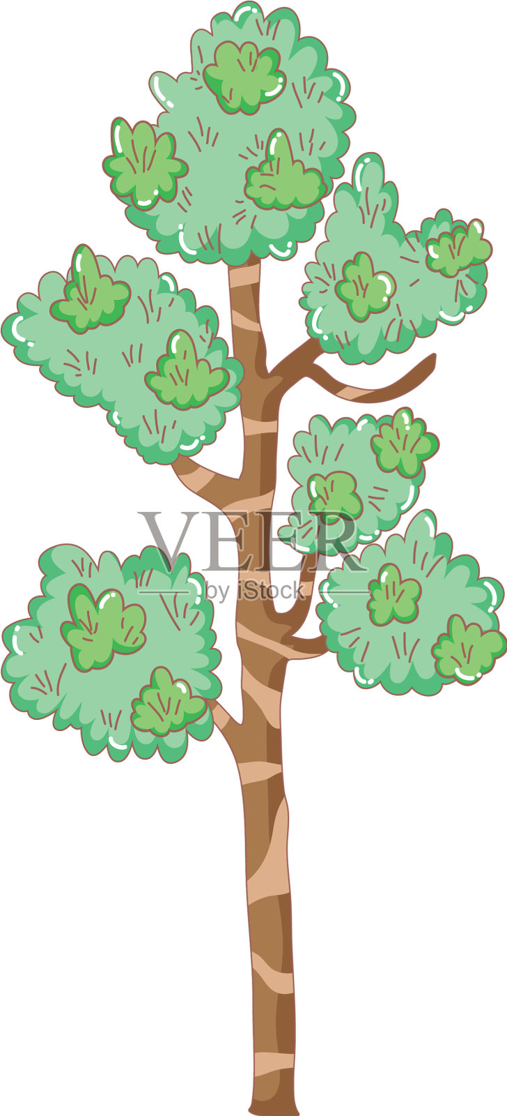 树植物孤立图标设计元素图片