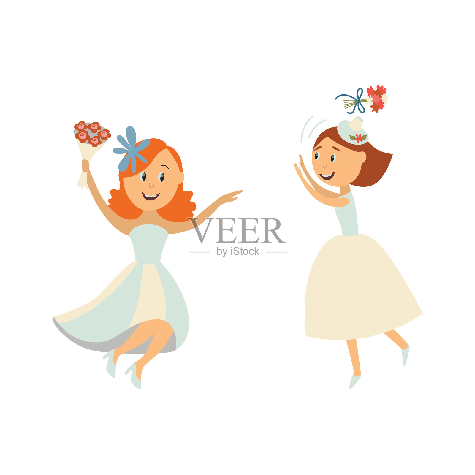 新娘投掷花束舞蹈设计元素图片