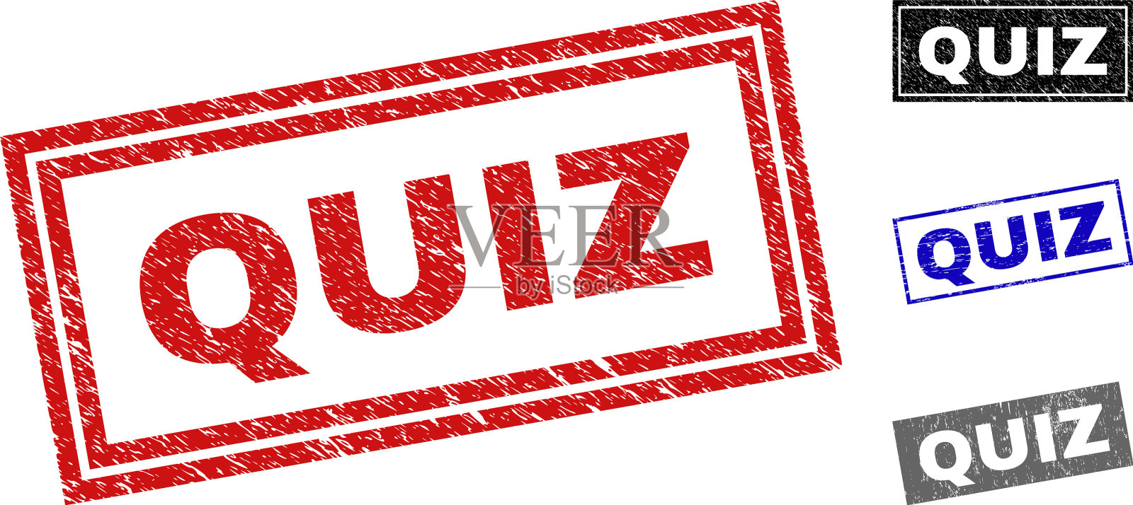 垃圾测验刻划矩形邮票印章插画图片素材