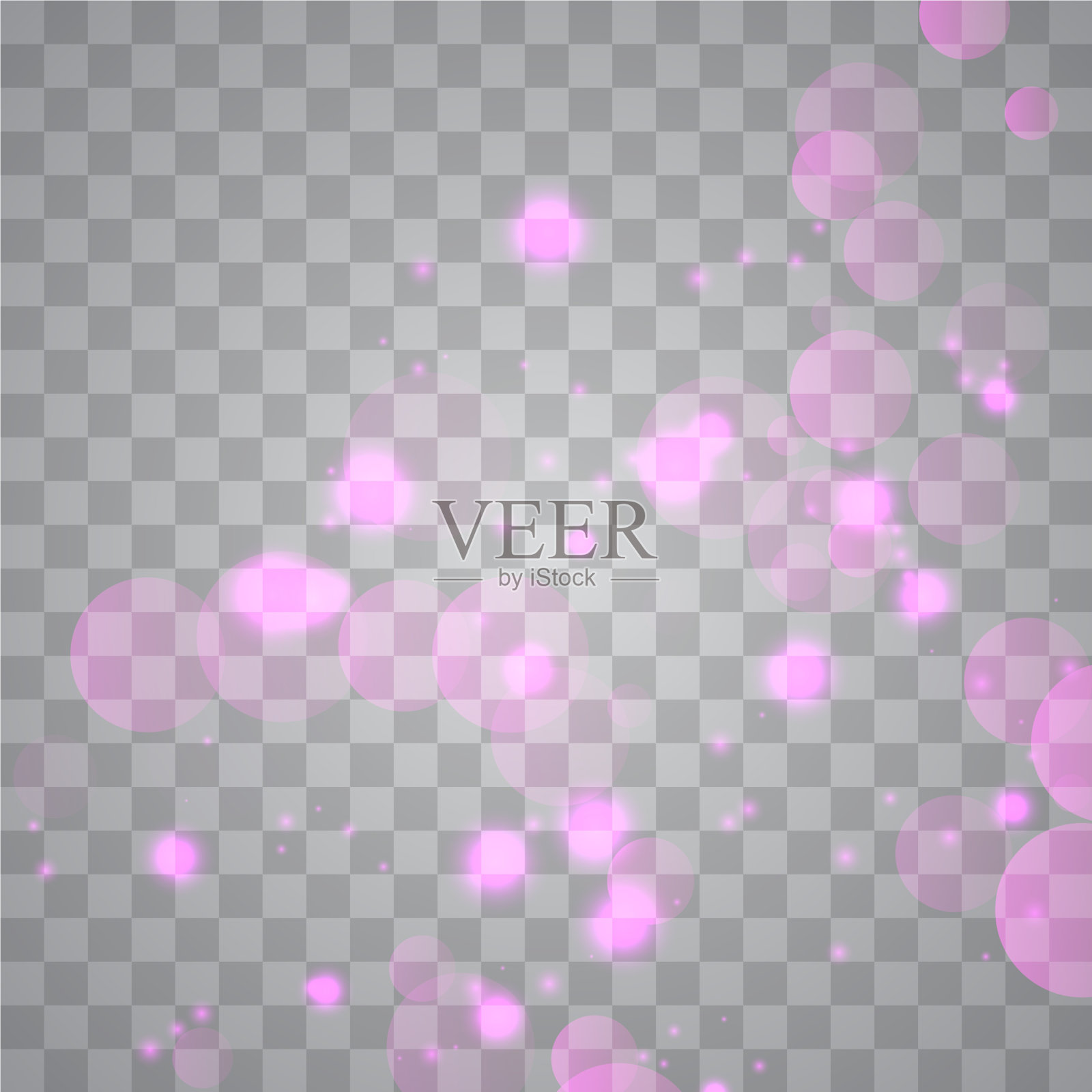 发光的散景灯插画图片素材