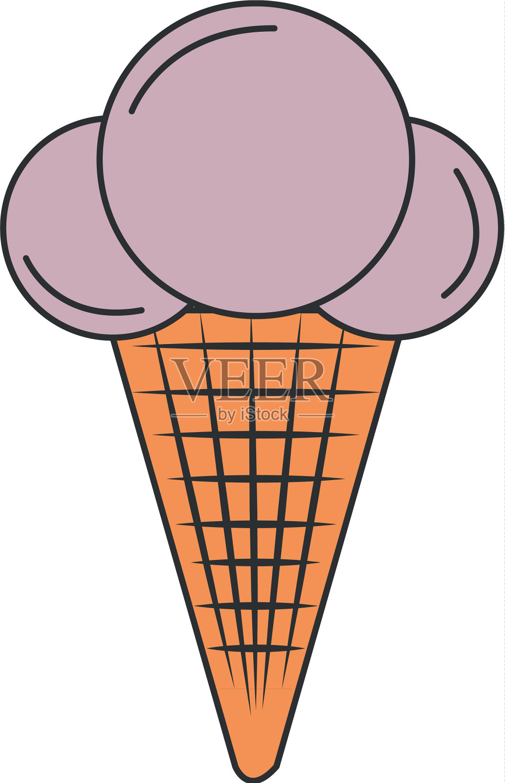 甜冰淇淋图标设计元素图片