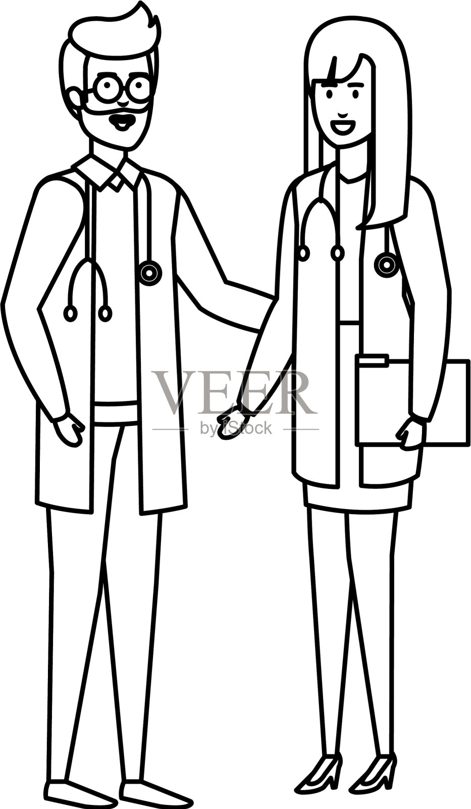 一些专业人士，医生，虚拟角色设计元素图片