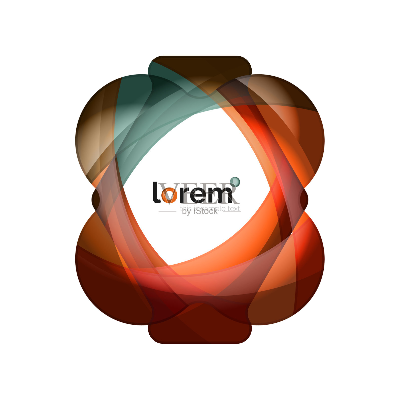 抽象几何标志设计重叠形状设计元素图片