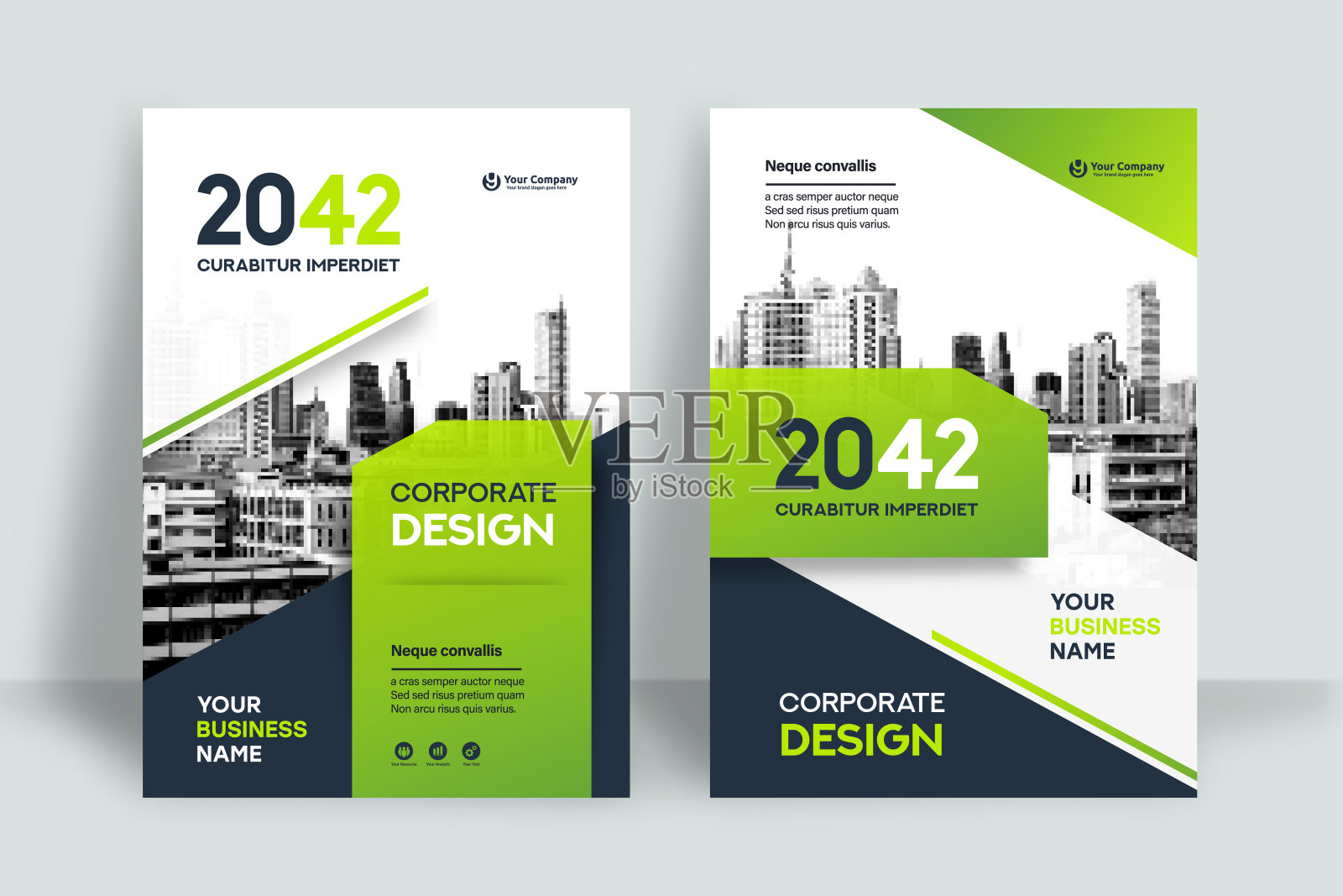 城市背景商业书籍封面设计模板插画图片素材