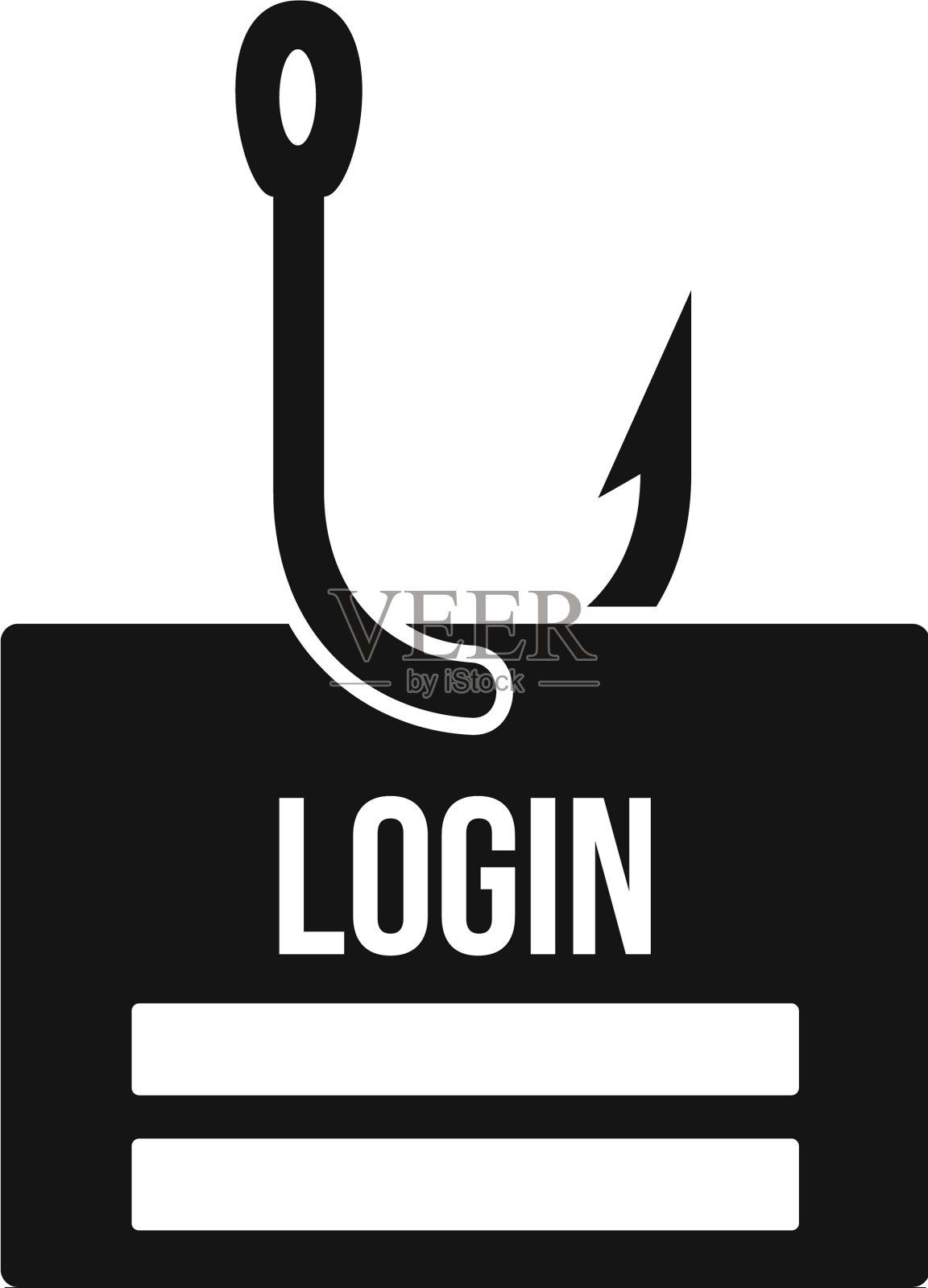 钓鱼登录图标样式简单设计元素图片