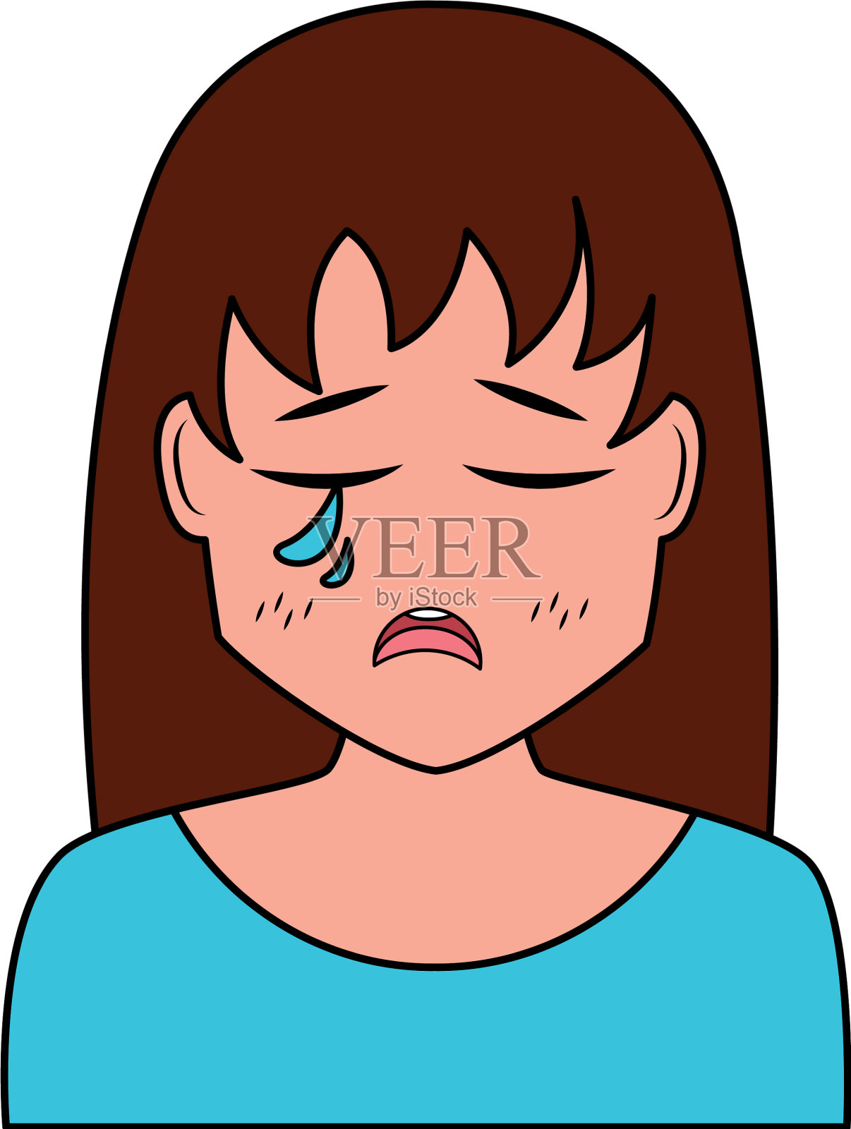 动漫女孩漫画肖像设计元素图片