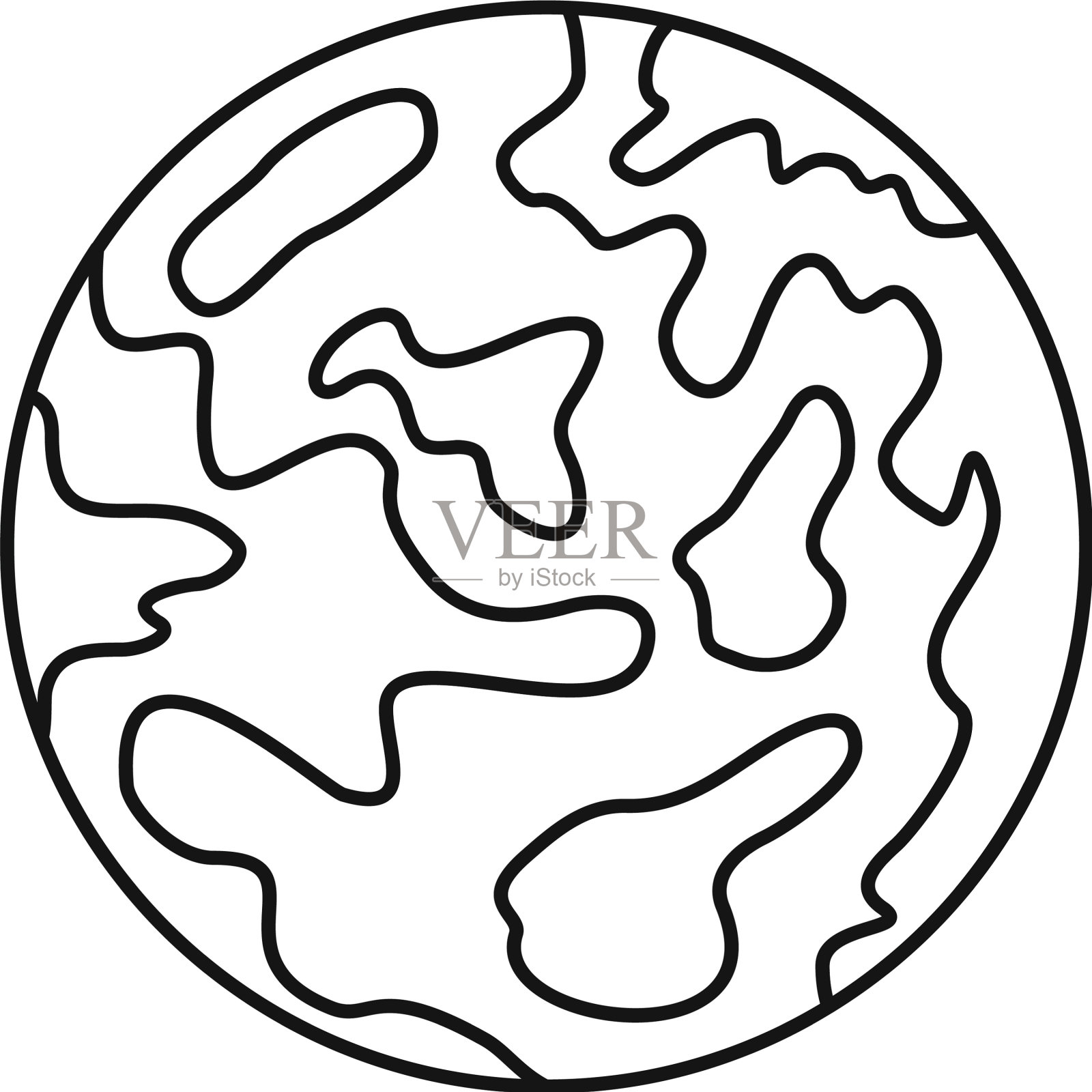 火星行星图标轮廓风格设计元素图片