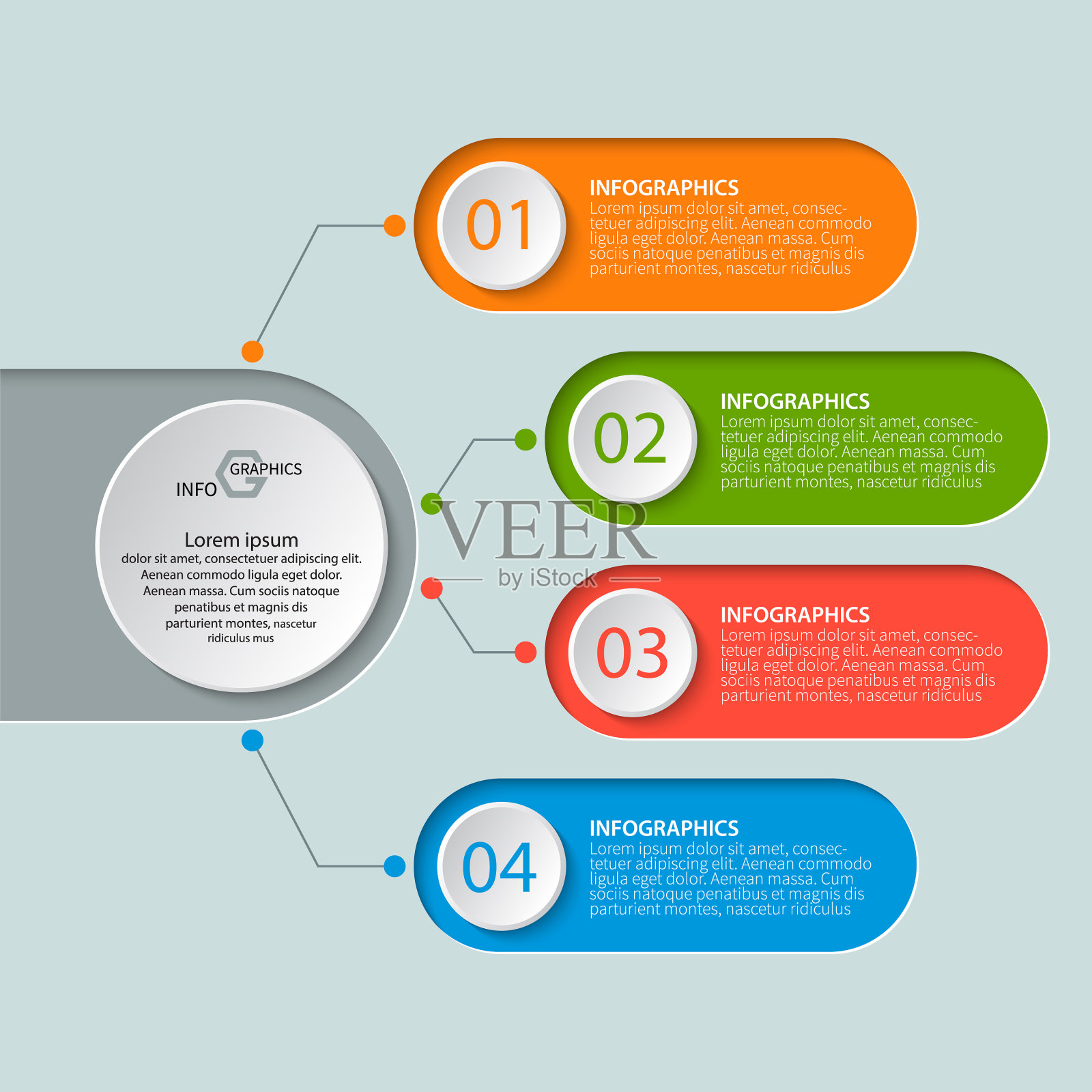 摘要三维纸质信息图业务模板插画图片素材