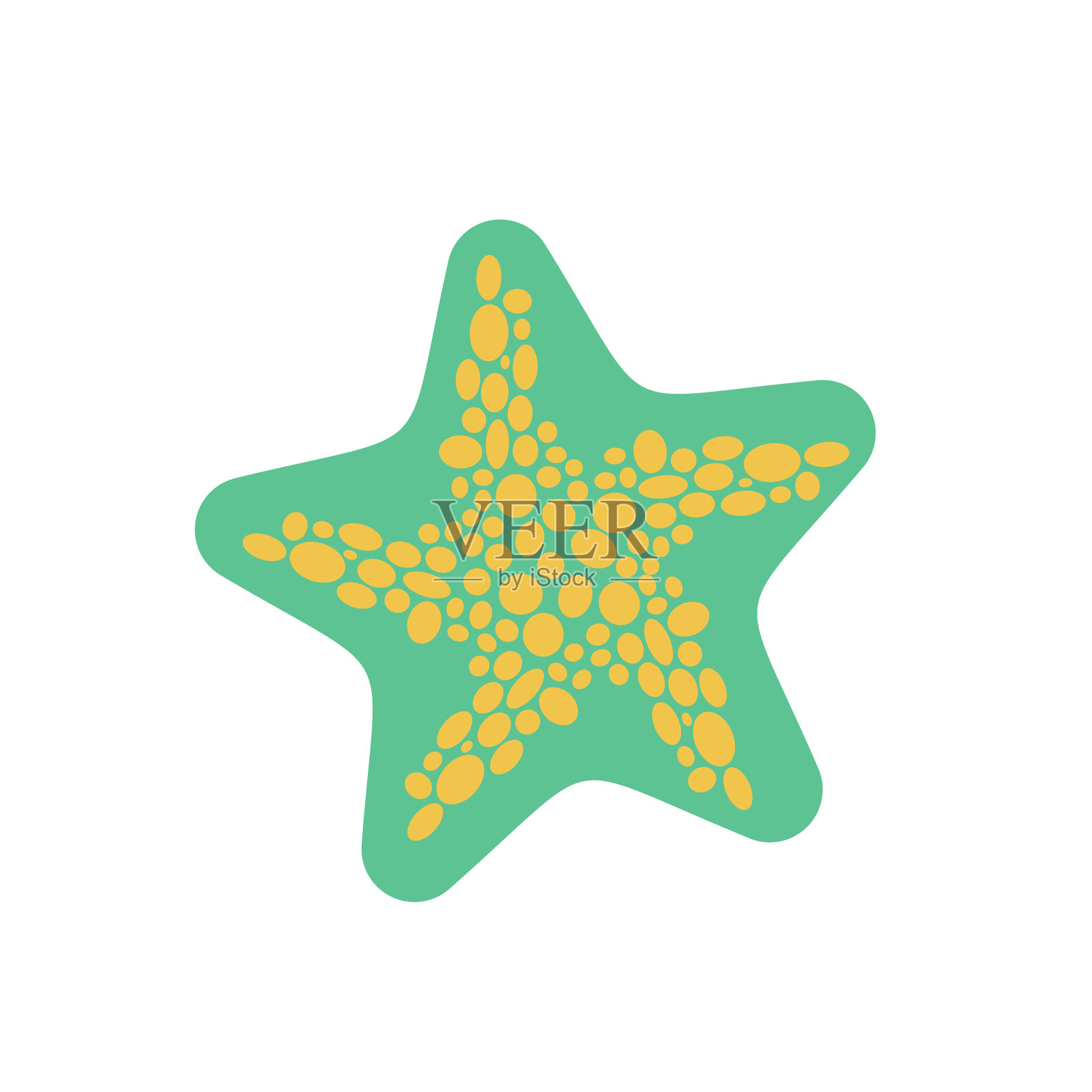 海星孤立的海洋动物在白色的背景设计元素图片