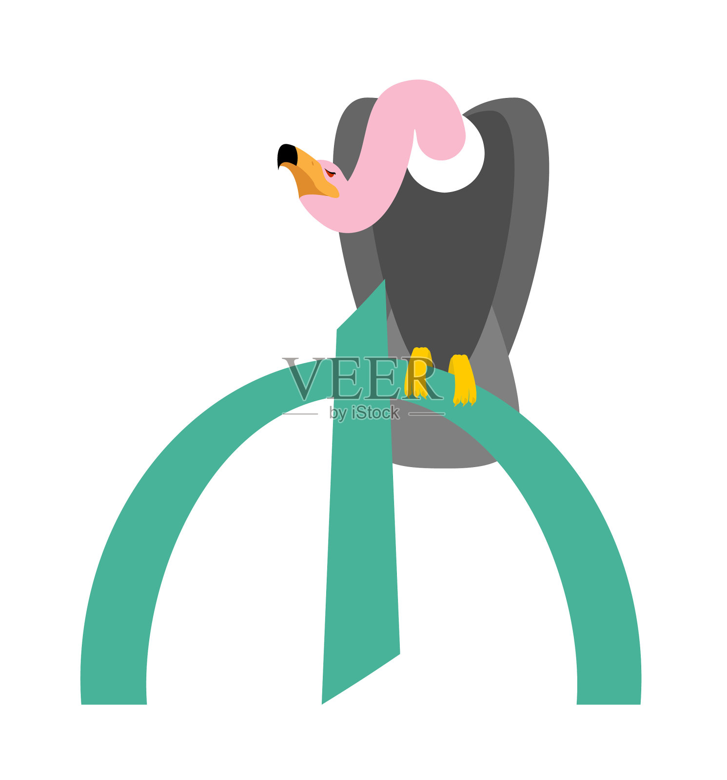 秃鹰和阿塞拜疆的马纳特象征着金钱设计元素图片