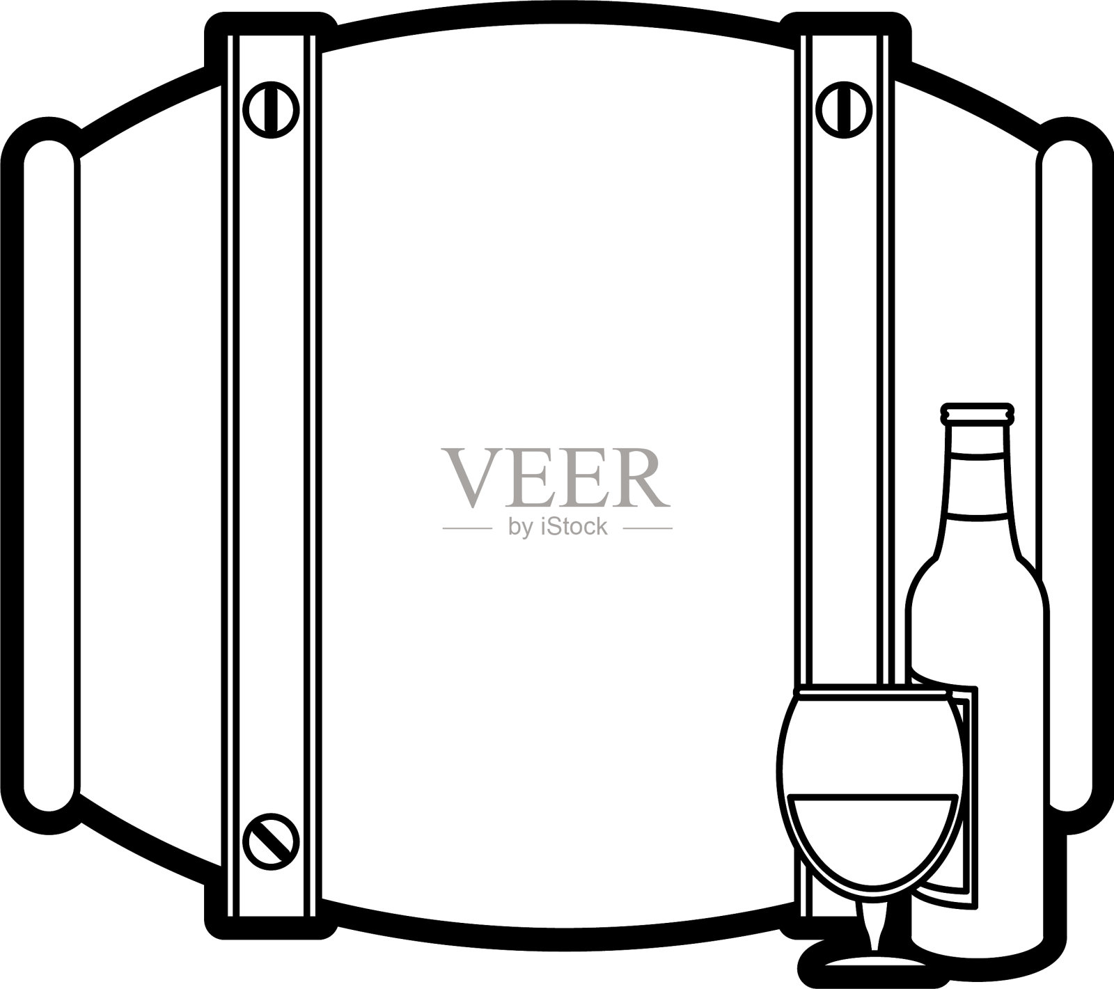 桶饮料自动售货机插画图片素材