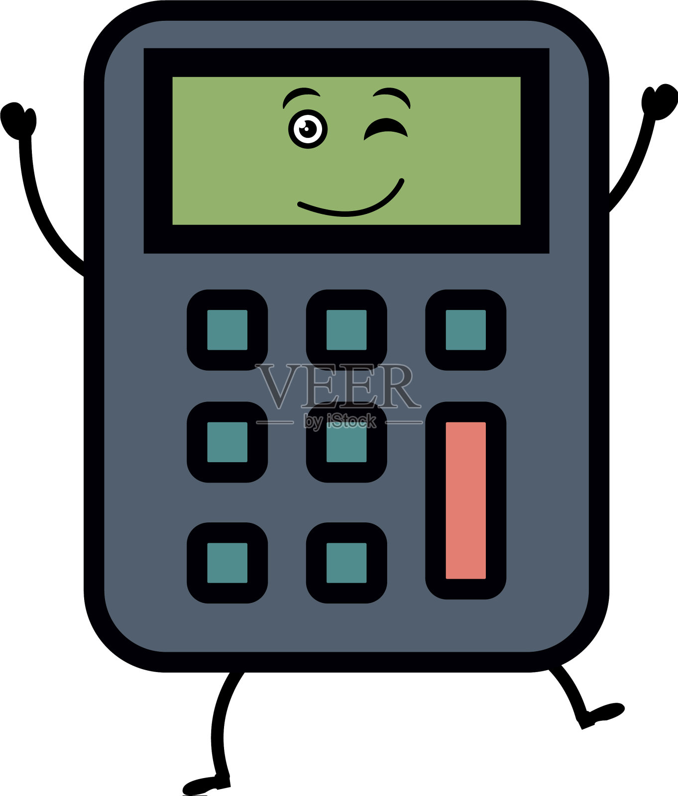 计算器数学可爱的字符插画图片素材