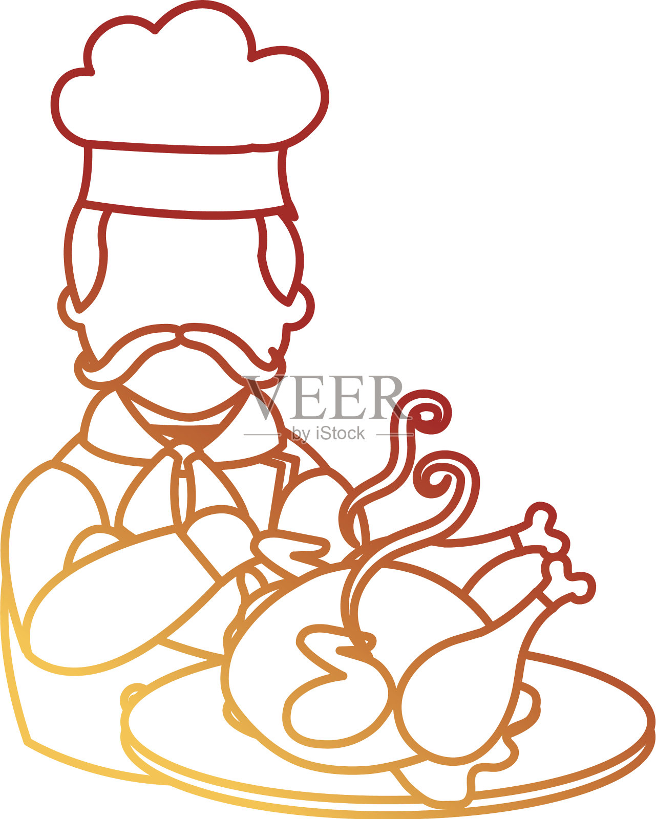 有鸡味的厨师设计元素图片