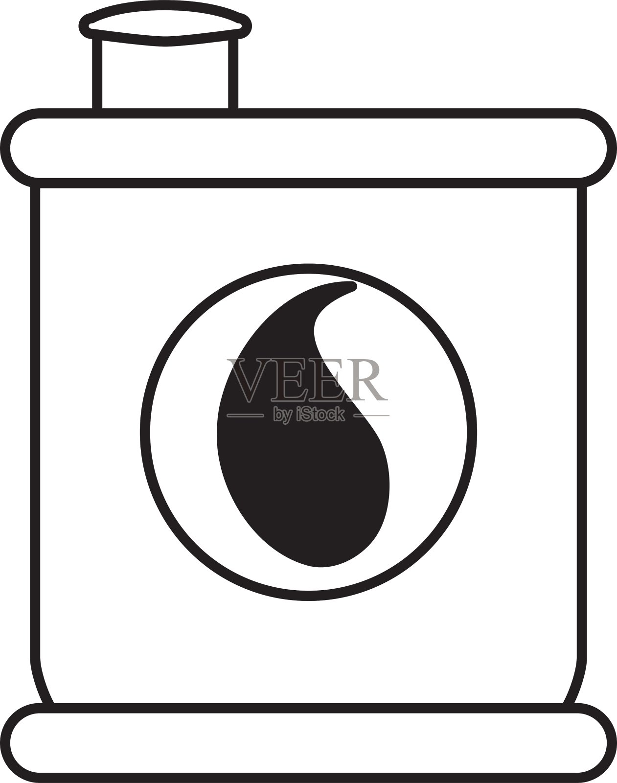 石油加仑孤立的图标插画图片素材