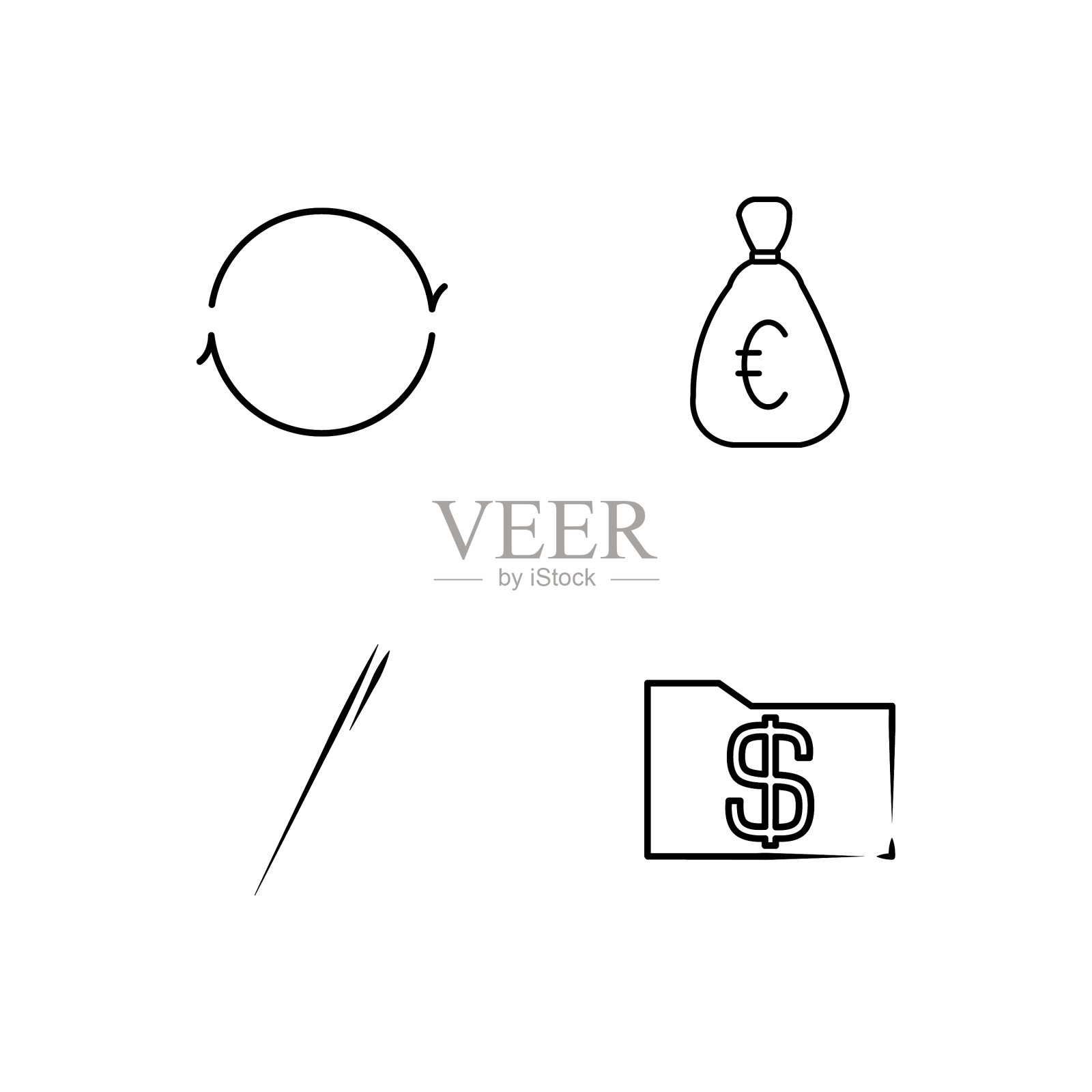 业务简单概述图标集图标素材