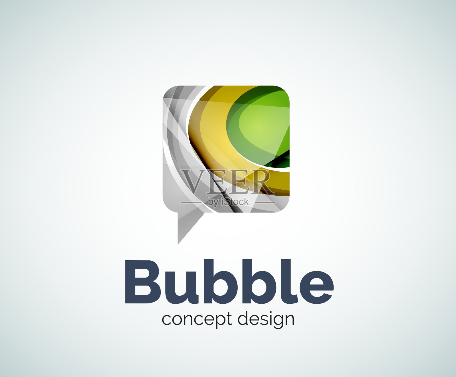 泡沫标志模板插画图片素材