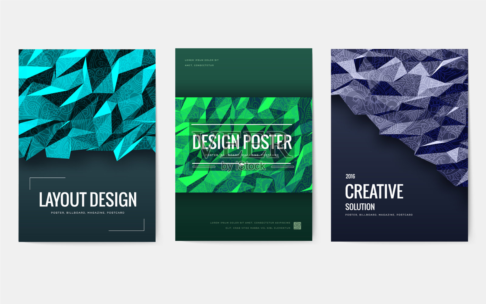 现代风格的商务传单邀请函设计模板素材