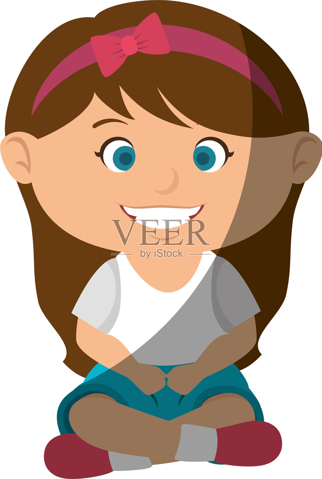 可爱的小女孩角色设计元素图片