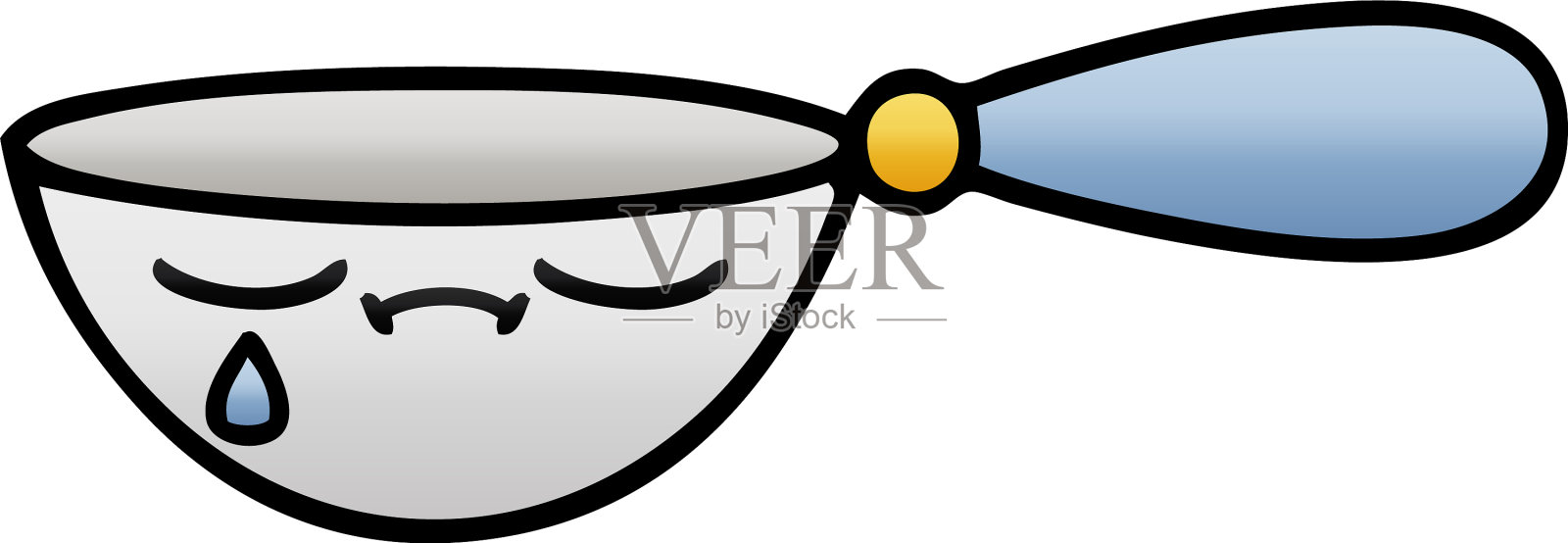 梯度阴影卡通测量勺设计元素图片