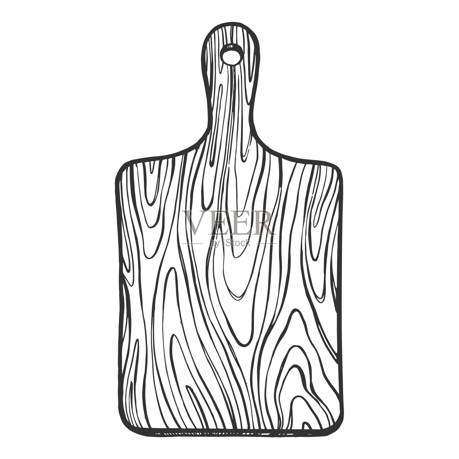 木刻板素描雕刻设计元素图片