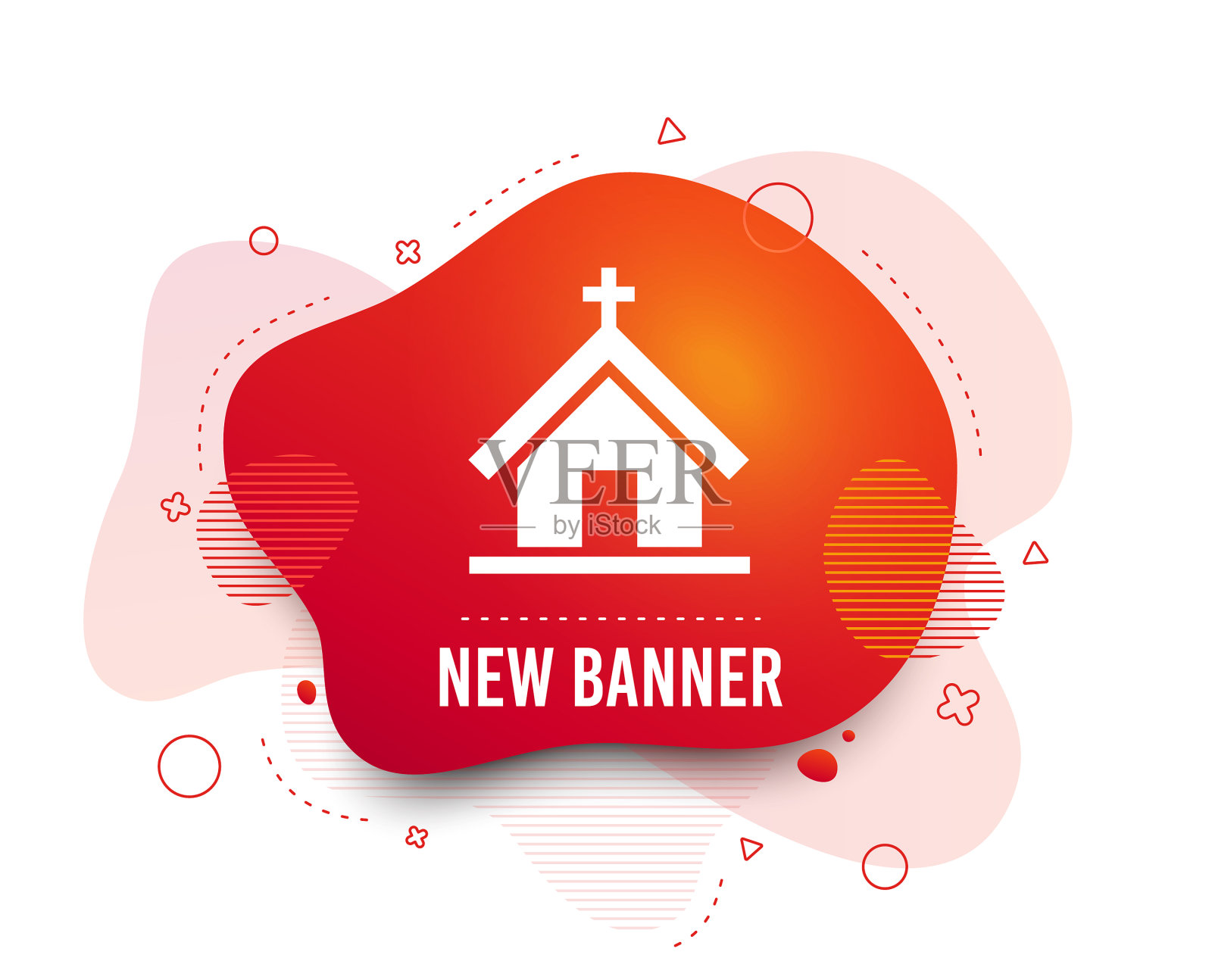 教堂标志基督教的象征设计元素图片