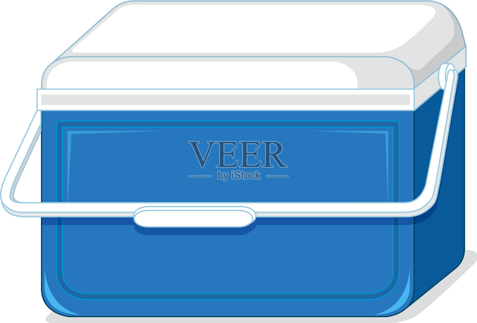 与世隔绝的冰屋冷却器插画图片素材