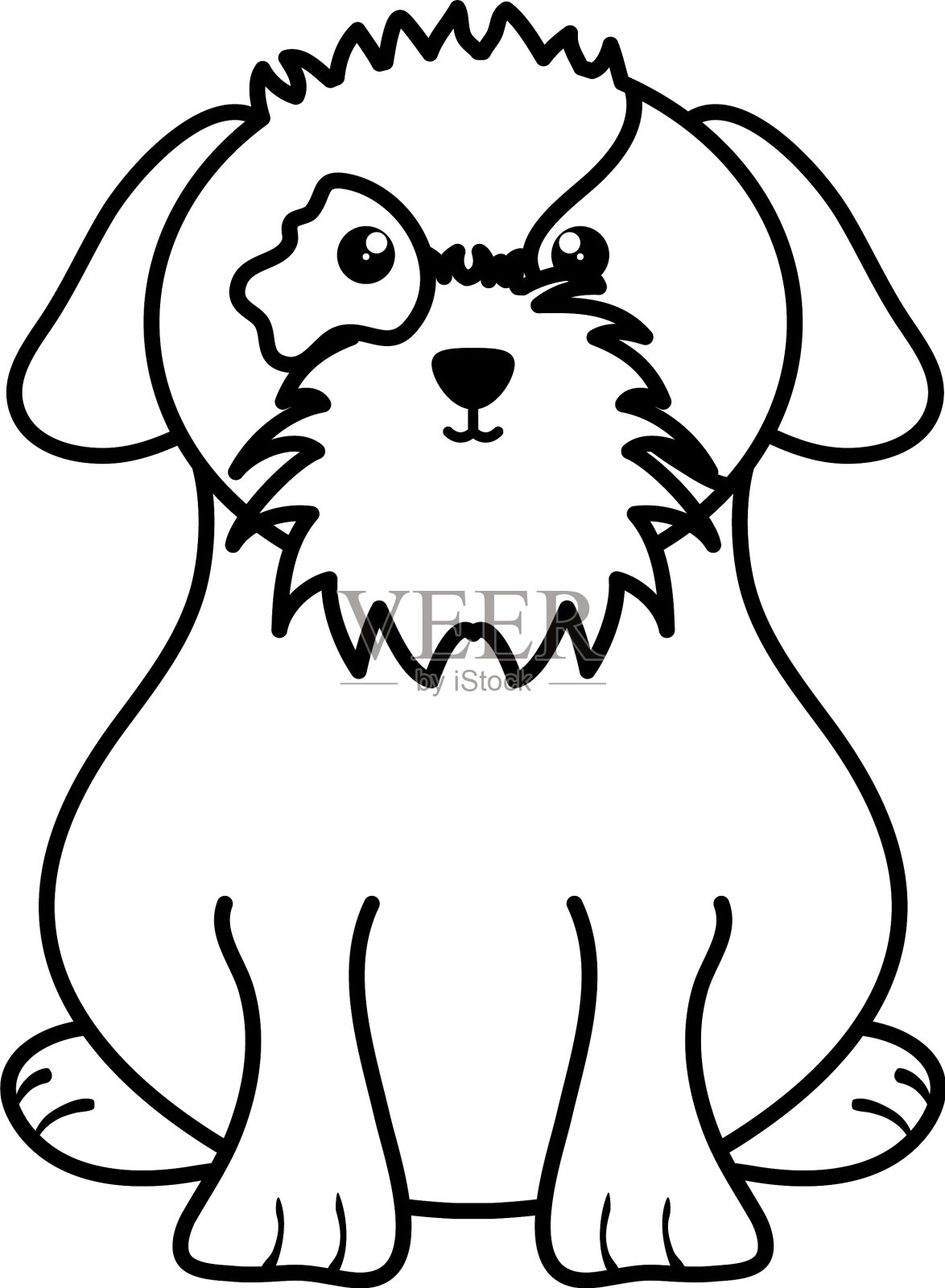 可爱的小狗宠物性格设计元素图片