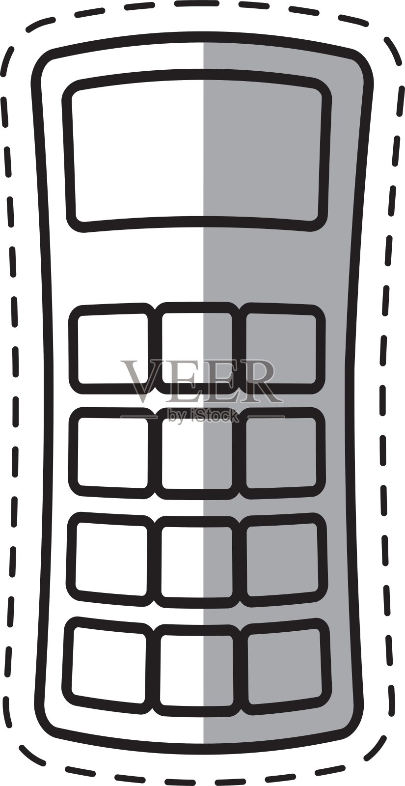 数据电话信用付款减少影子插画图片素材