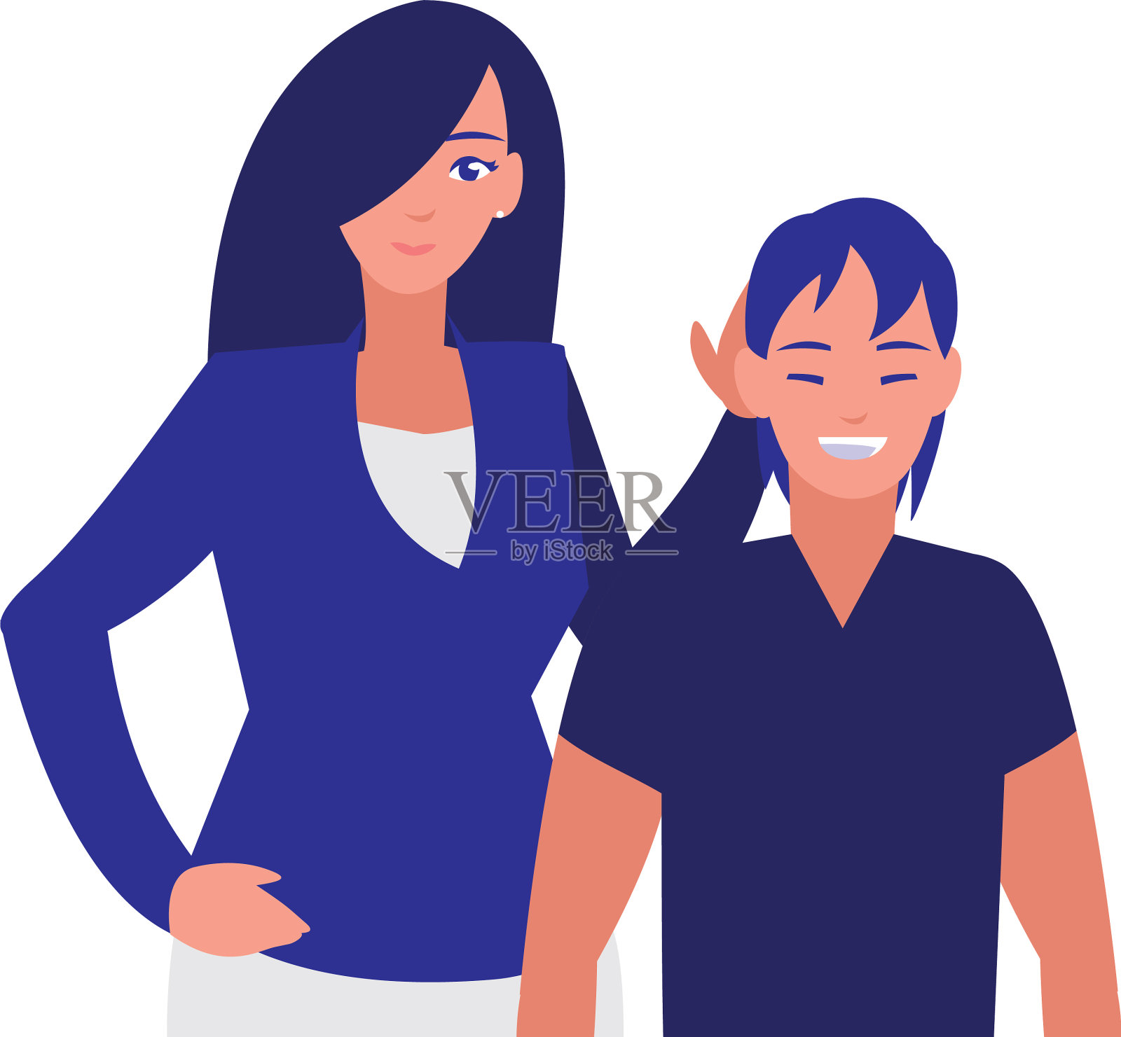 年轻夫妇化身角色设计元素图片