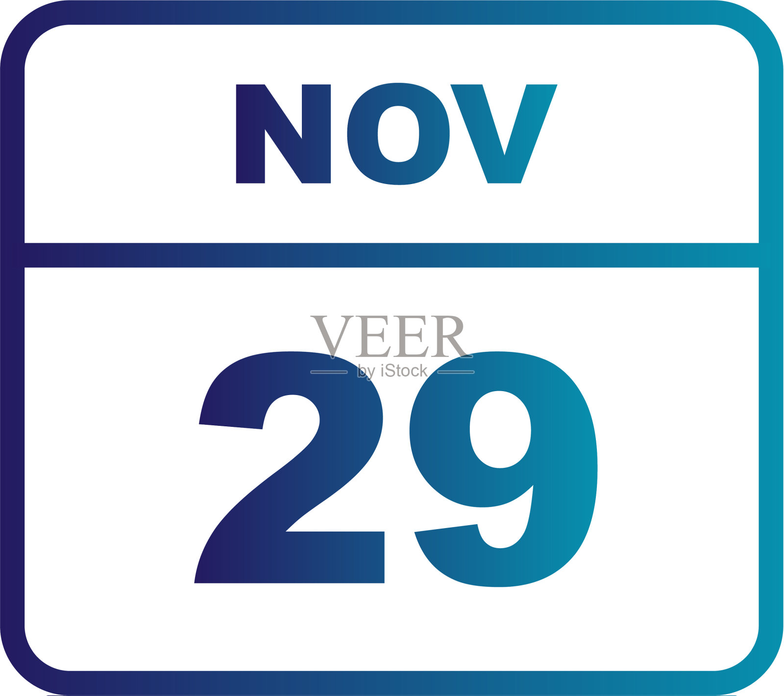 11月29日是单日日历设计元素图片
