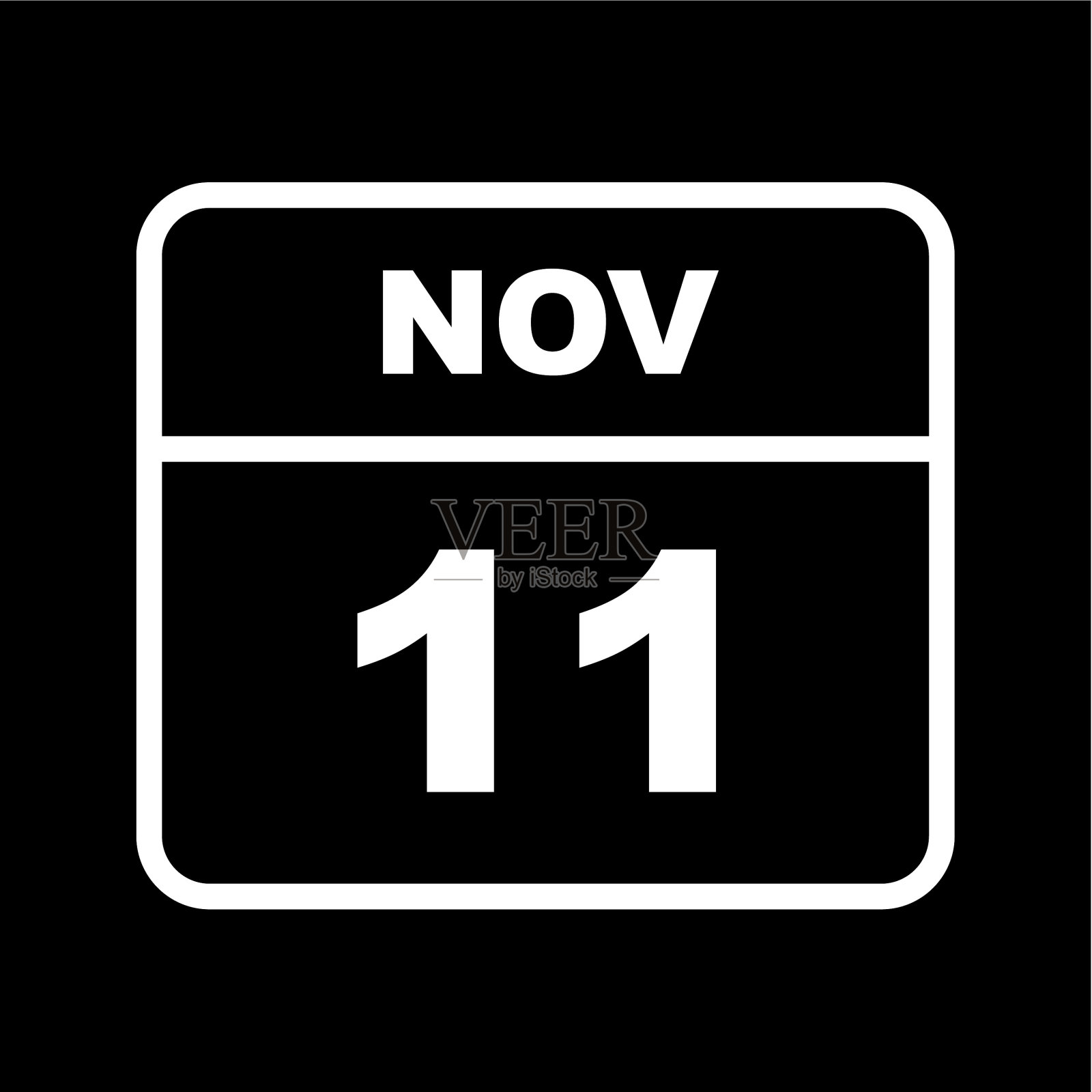 11月11日是单日日历插画图片素材