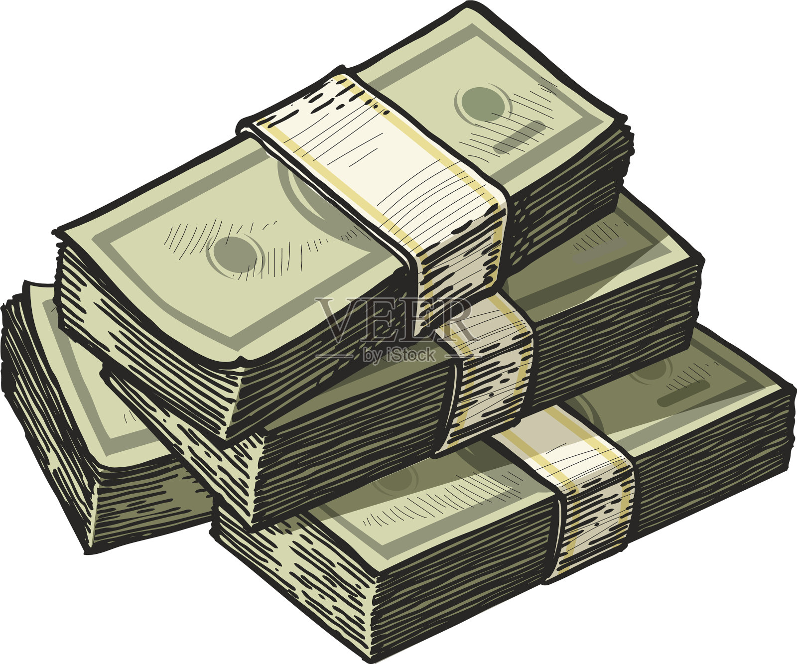 大量的钱，大量的现金，收益财务设计元素图片