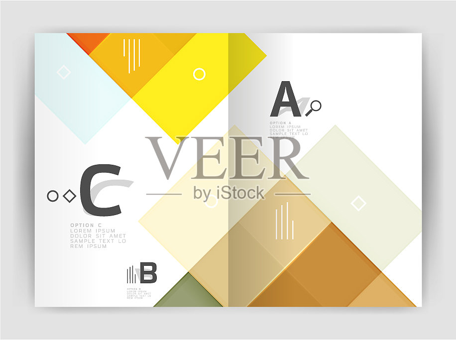 几何手册a4业务模板设计模板素材